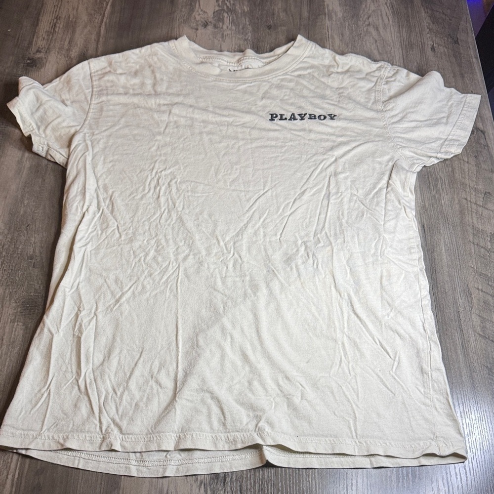 90’s Playboy Off-White Tee with Logo